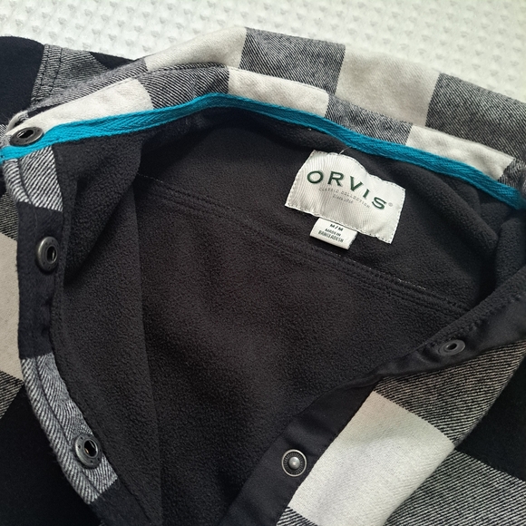 Orvis Balck and White Plaid Flannel - Picture 5 of 7